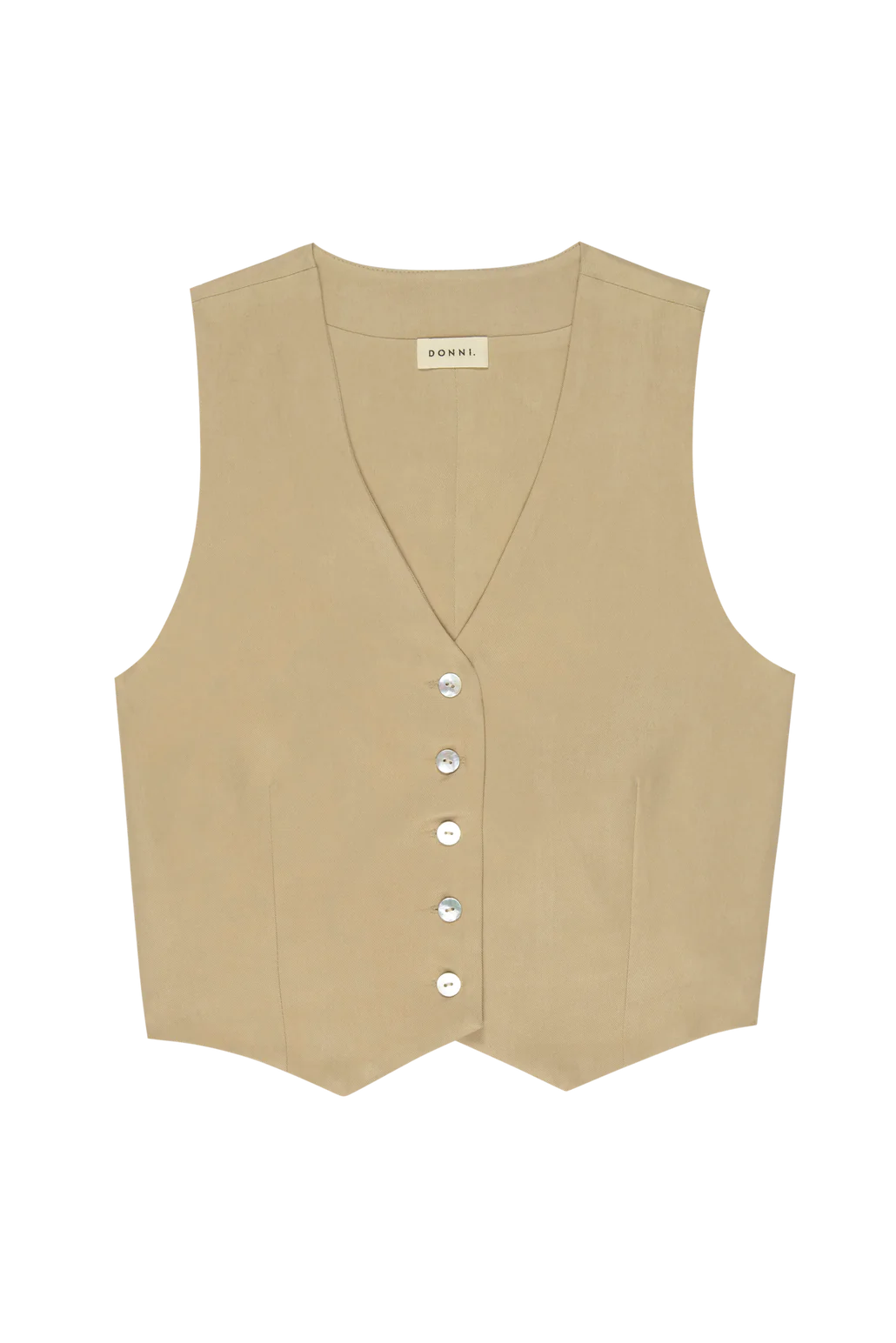 Twill Cropped Vest