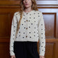 Maija Cardigan - Ivory / Polka Dot